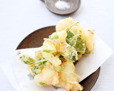 サク旨【三つ葉と海老のかき揚げ】パクチー作り方6写真