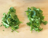 サク旨【三つ葉と海老のかき揚げ】パクチー作り方7写真
