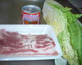 白菜と豚肉のまぐろフレーク煮作り方1写真