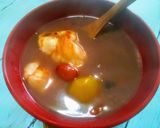 小豆無しで出来る金時豆と黒豆のおしるこ作り方11写真