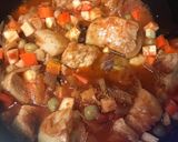 豚バラとミックスビーンズのトマト煮込み作り方15写真