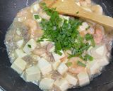 海老と豚挽肉の豆腐炒め作り方7写真