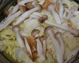 白菜きのことウインナーの粒マスクリーム煮作り方2写真