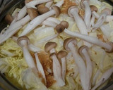 白菜きのことウインナーの粒マスクリーム煮作り方2写真
