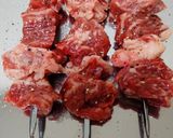 柔らかい♪お手軽シンプル旨い！牛肉串焼き作り方4写真
