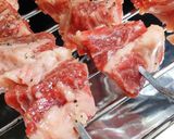 柔らかい♪お手軽シンプル旨い！牛肉串焼き作り方5写真