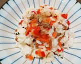 犬ご飯　カラフル混ぜご飯作り方4写真
