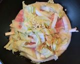 ベーコンのチーズクリームワンポットパスタ作り方2写真