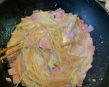 ベーコンのチーズクリームワンポットパスタ作り方3写真