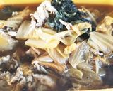 【ﾘﾒｲｸ】すき焼き風煮込みうどん作り方1写真