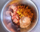 はんぺんのはさみ焼き（ツナマヨコーン）作り方2写真