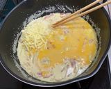 全卵♪牛乳♪フライパンだけでカルボナーラ作り方5写真