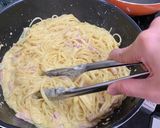 全卵♪牛乳♪フライパンだけでカルボナーラ作り方6写真