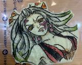鬼滅　オブアート　堕姫　キャラ弁作り方4写真