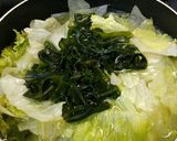 レタスとワカメのお味噌汁作り方3写真