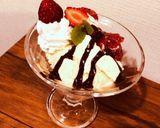 手作り苺シロップ使用☆苺のパフェ♪作り方3写真