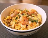 ◆簡単&短時間 ごま油香る えび玉丼 ◆作り方5写真