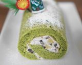栗入り粒餡と抹茶の米粉ロールケーキ作り方11写真