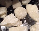 レンジ加熱 鏡開き　手で割るコツ作り方5写真