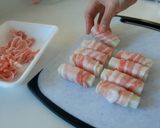 【簡単＆食材２つ】もちもち♪腹もち肉巻き作り方1写真