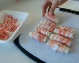 【簡単＆食材２つ】もちもち♪腹もち肉巻き作り方1写真