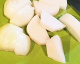 圧力鍋でトロトロ。大根玉ねぎ入り豚の角煮作り方1写真