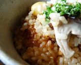 焼き椎茸とぎんなんの玄米ご飯作り方4写真