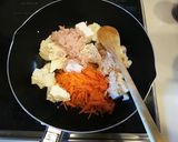 【簡単】♡人参とツナの炒り豆腐♡作り方3写真