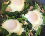 ほうれん草の巣ごもり風目玉焼き✨作り方5写真