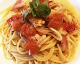 ほっき貝とミニトマトのパスタ作り方5写真