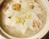ネギと肉団子たっぷり白湯鍋作り方5写真