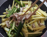 じゃがいもと豚肉とピーマンの炒め物作り方4写真