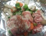 豚こまとしめじと野菜の梅塩麹ホイル焼き作り方2写真