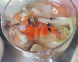 簡単♡美味♡野菜&しめじの鶏ガラスープ♡作り方3写真