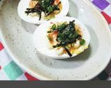 簡単☆ゆで卵にあかりマヨ海苔のせ作り方10写真