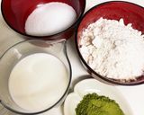 宇治抹茶シマシマのホワイトﾛｰﾙｹｰｷ作り方1写真