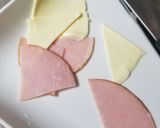 ハムチーズキュウリクロワッサンド♡作り方4写真
