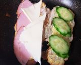 ハムチーズキュウリクロワッサンド♡作り方6写真