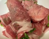 まいのための豆苗の豚肉巻き作り方2写真