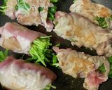 まいのための豆苗の豚肉巻き作り方5写真