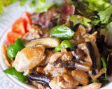 チキンとナスとピーマンの甘うま味噌焼き作り方7写真