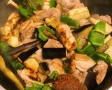 チキンとナスとピーマンの甘うま味噌焼き作り方5写真