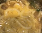 簡単温か！豚玉ニラうどん作り方5写真