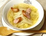 白菜とウインナーのハーブ煮込みスープ作り方6写真