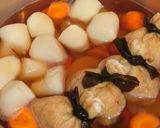 きんちゃく餅と根菜の煮物作り方2写真