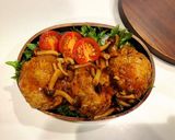 のっけ弁当(煮込みハンバーグ3)作り方1写真