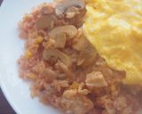 マッシュルーム沢山！チキンライス炊飯器で作り方5写真