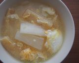 長いもと卵の味噌汁♪シャキふわ食感♪作り方6写真