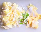 白菜とワンタンの皮のスープ & 雑炊作り方1写真