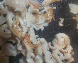 豆苗と鶏皮のダシダにんにく作り方4写真